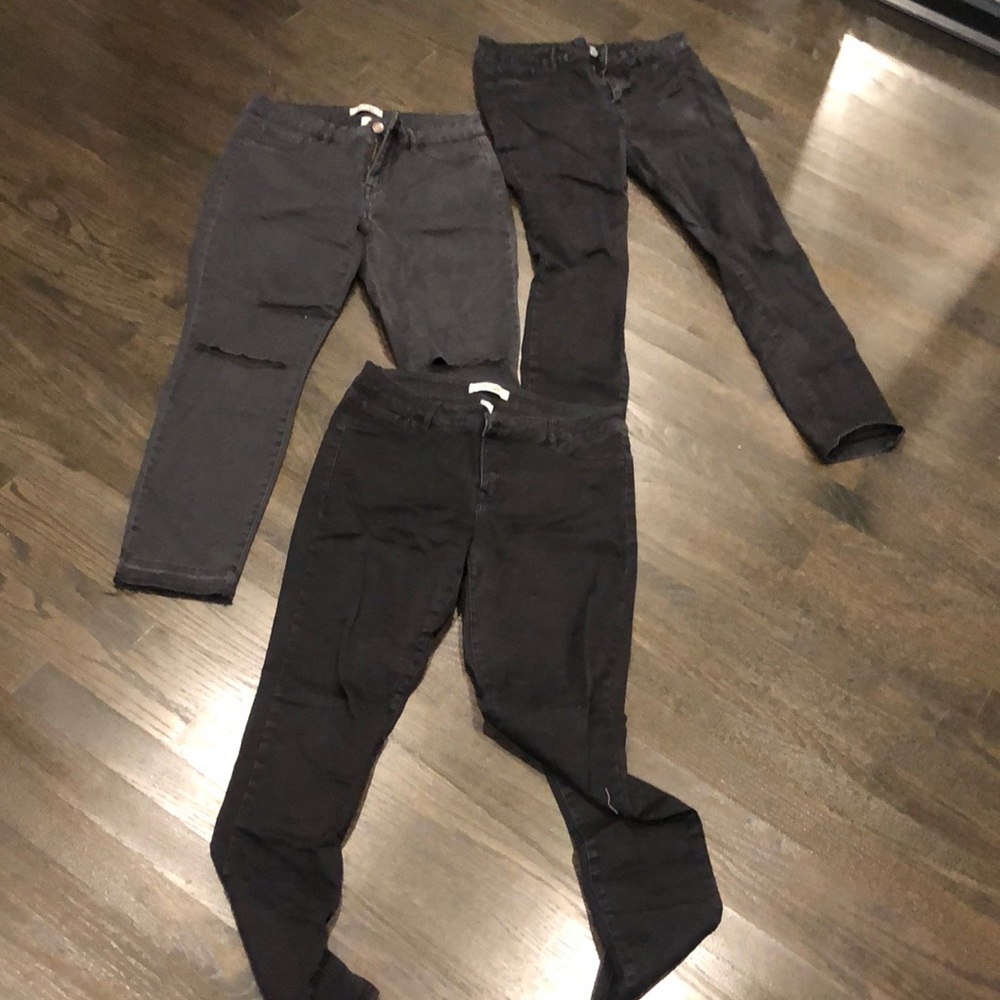 THREE PAIRS REFUGE JEANS size 12